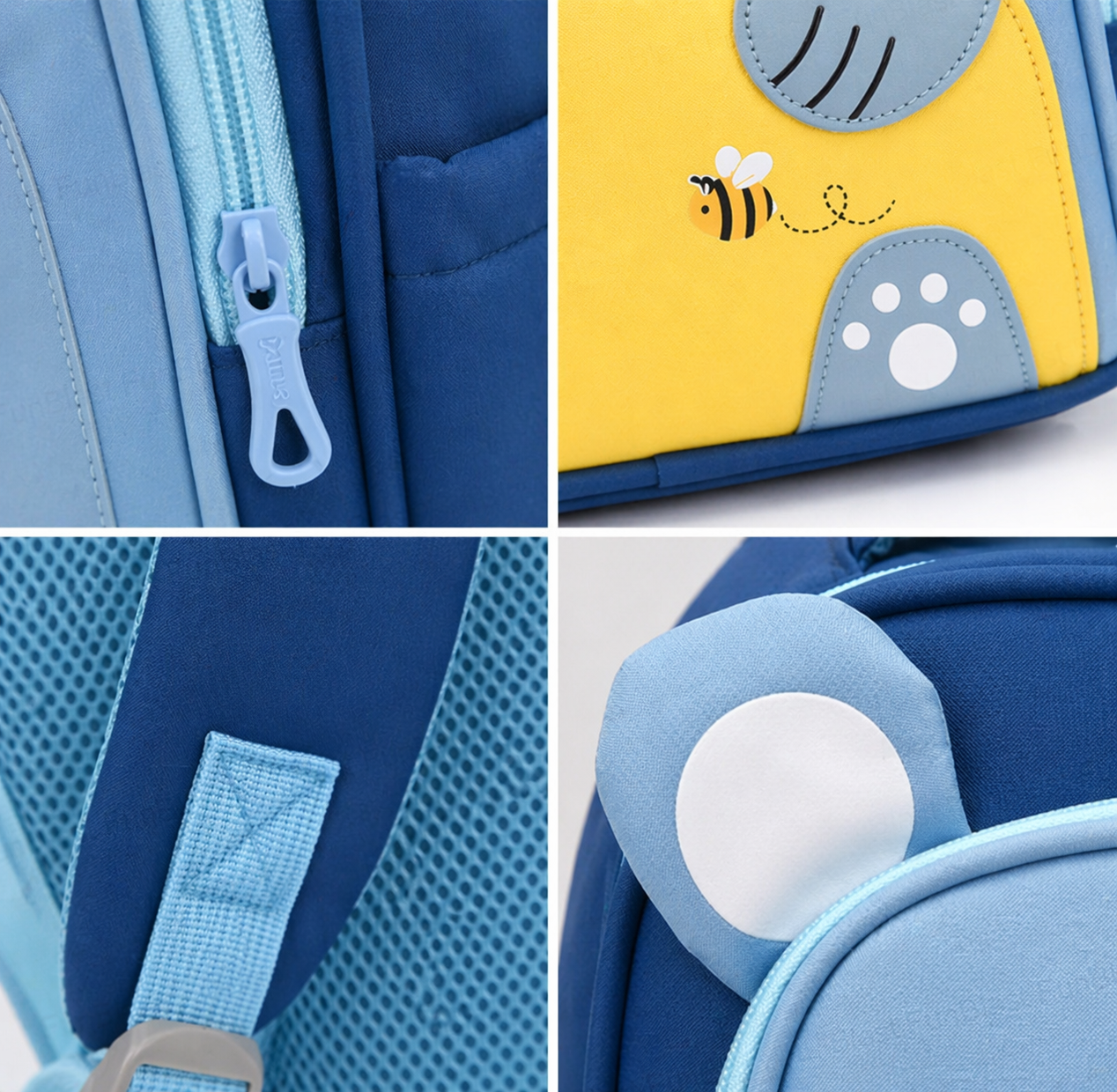 Cute Bear Kids Backpack | Lightweight School Bag for Toddlers | Waterproof & Comfortable (Ages 2β6 Years) - Blue