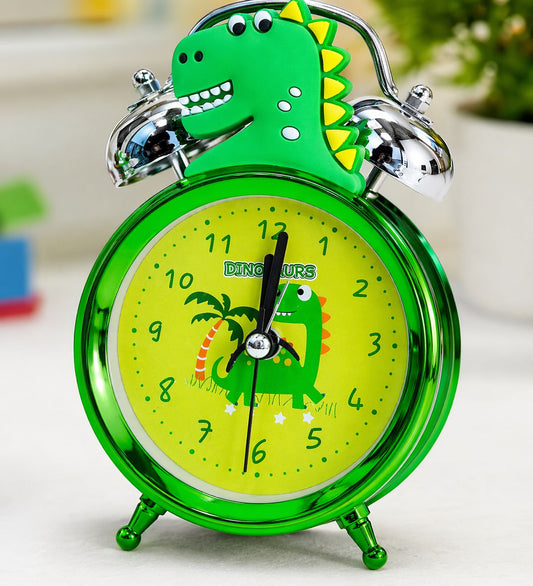 Kids Cartoon Alarm Clock with Loud Bell (Dinasaur)