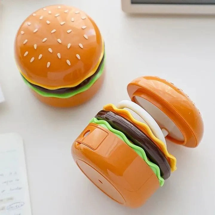 Burger LED Table Lamp | Cute Foldable Night Light for Kids & Study Desk | Rechargeable & Portable