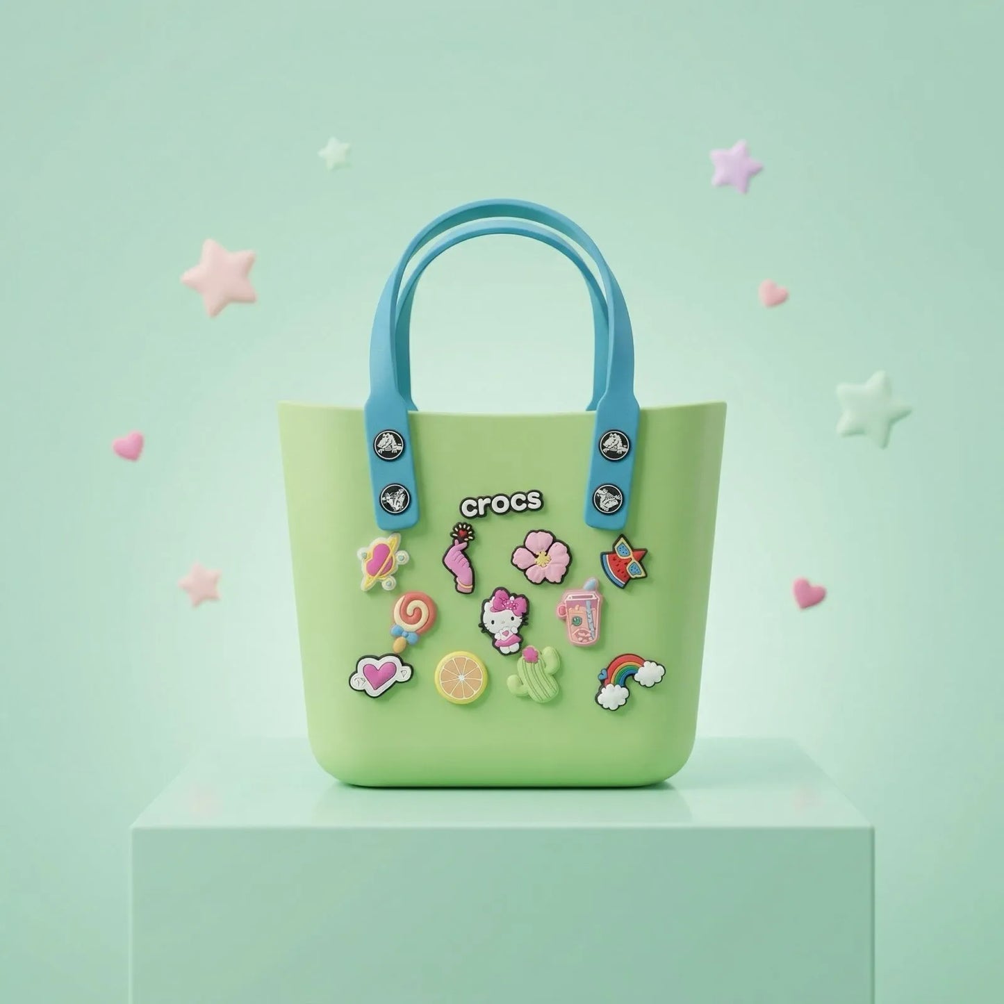 Cute Charm Mini Tote Bag – Waterproof Silicone Kids Carry Bag
