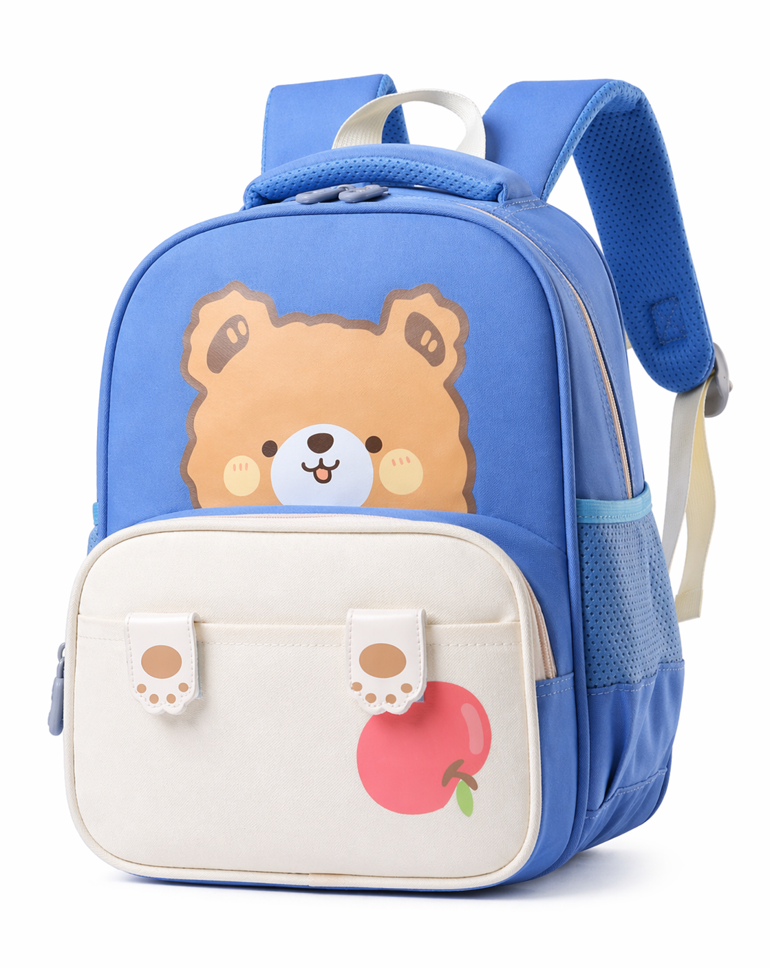 Cute Animal Kids Backpack | Bear & Bunny School Bag for Toddlers | Lightweight, Waterproof & Comfortable (Ages 2–6 Years) - Blue