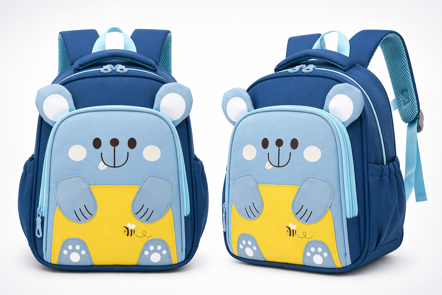 Cute Bear Kids Backpack | Lightweight School Bag for Toddlers | Waterproof & Comfortable (Ages 2–6 Years) - Blue