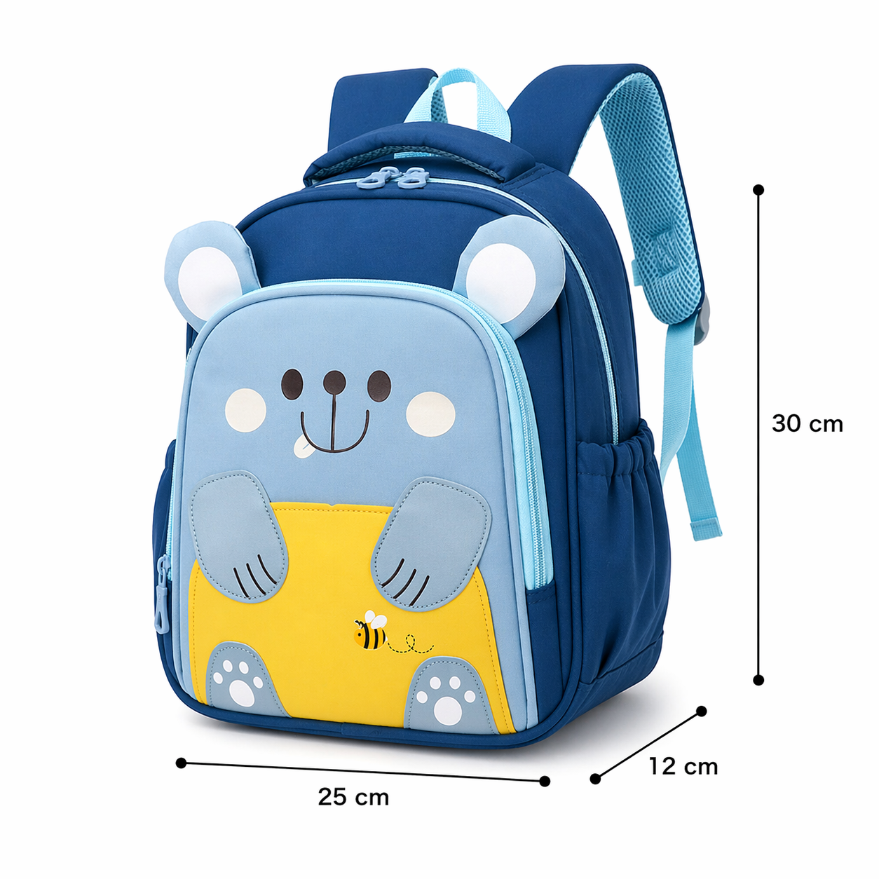 Cute Bear Kids Backpack | Lightweight School Bag for Toddlers | Waterproof & Comfortable (Ages 2–6 Years) - Blue