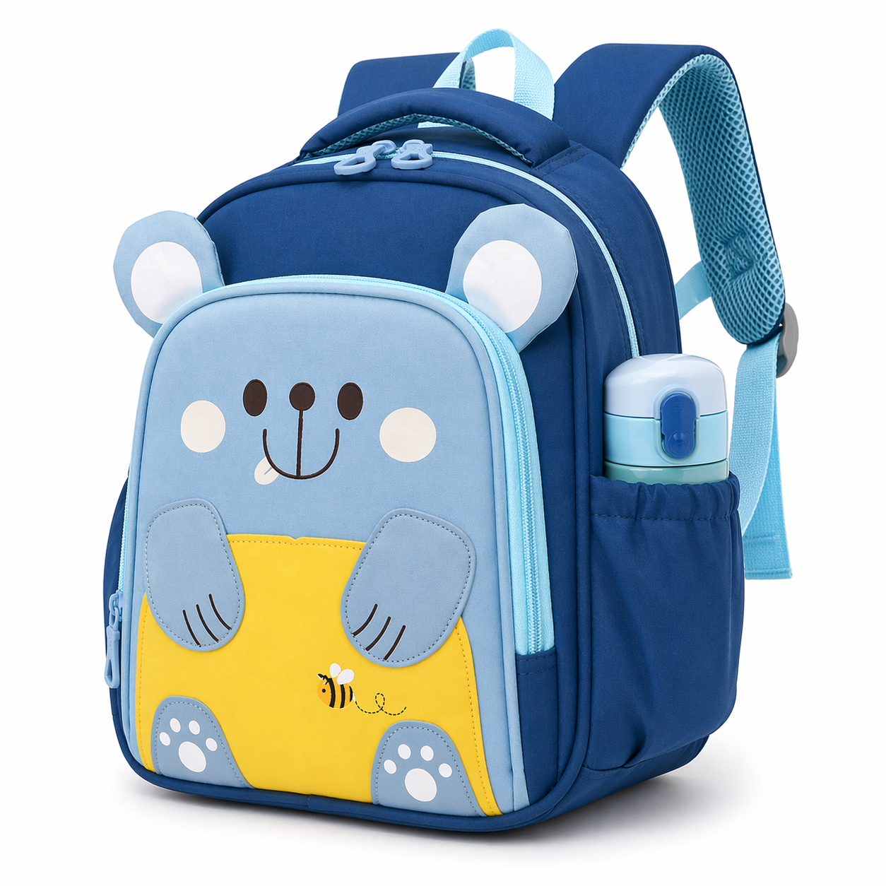 Cute Bear Kids Backpack | Lightweight School Bag for Toddlers | Waterproof & Comfortable (Ages 2–6 Years) - Blue