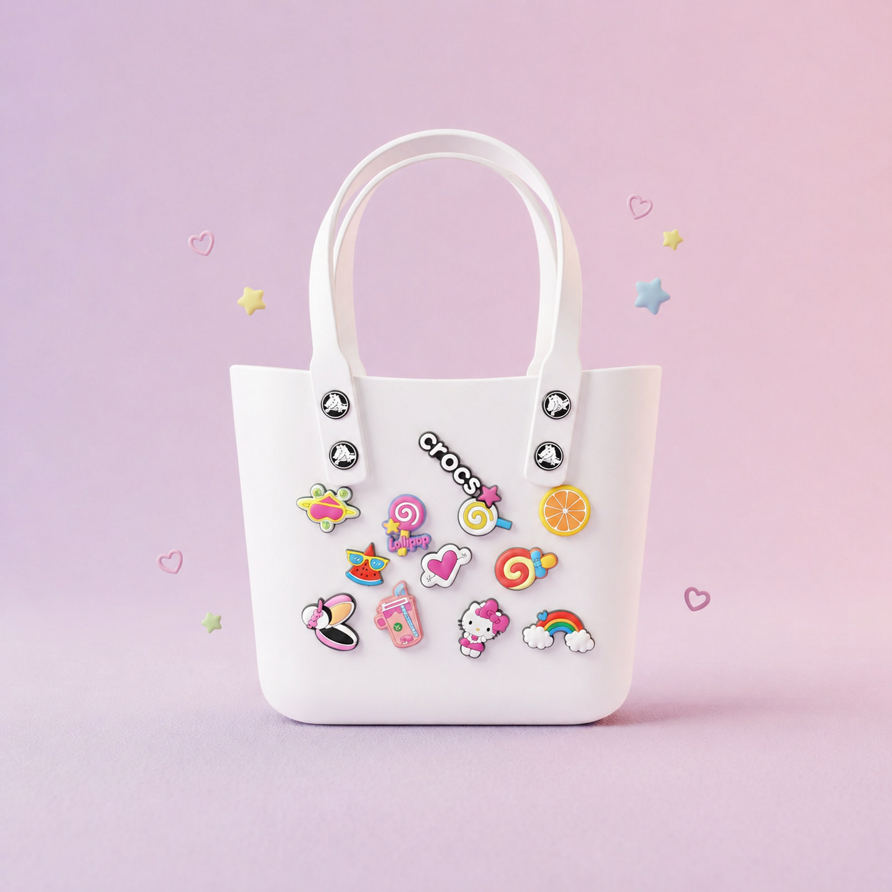 Cute Charm Mini Tote Bag – Waterproof Silicone Kids Carry Bag