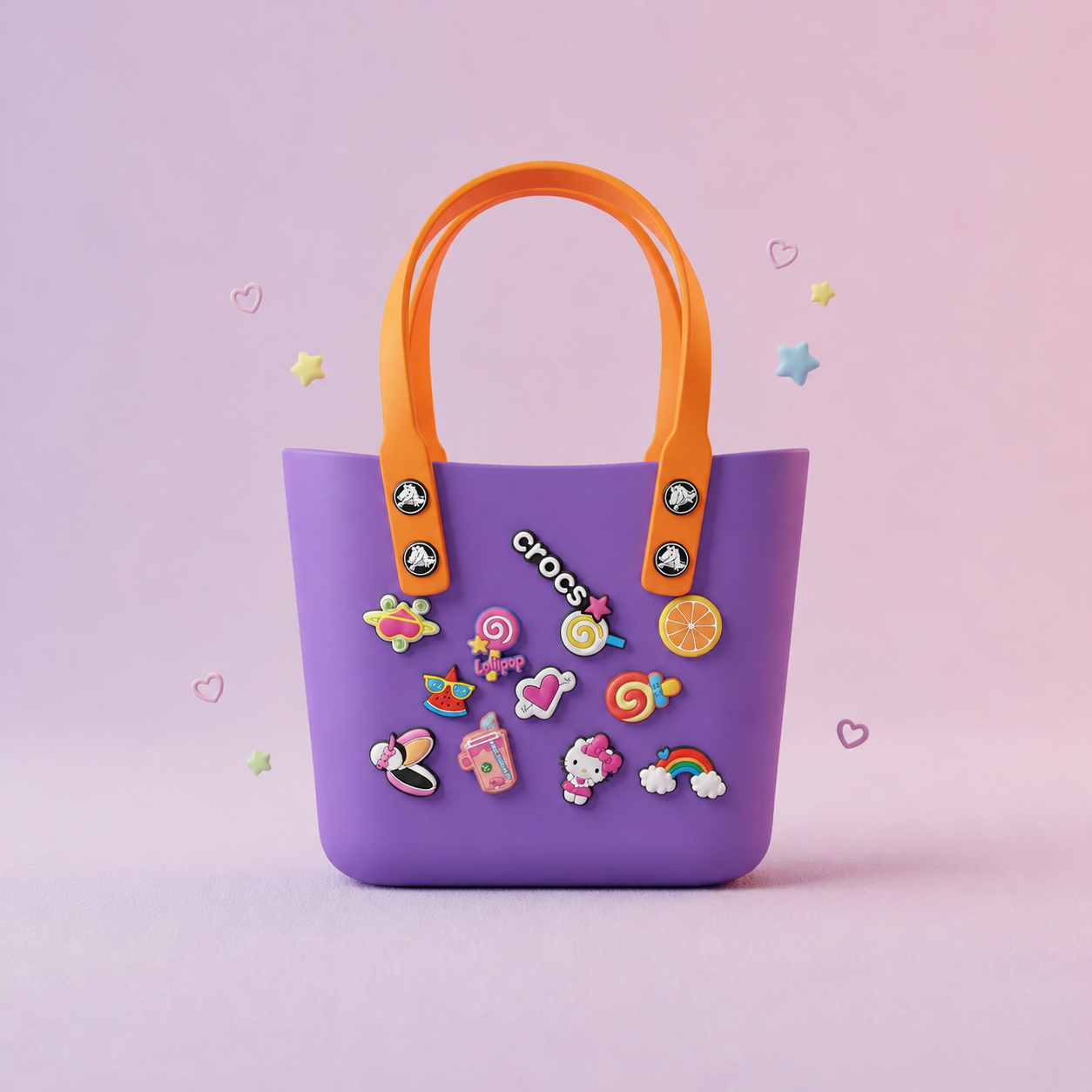 Cute Charm Mini Tote Bag – Waterproof Silicone Kids Carry Bag