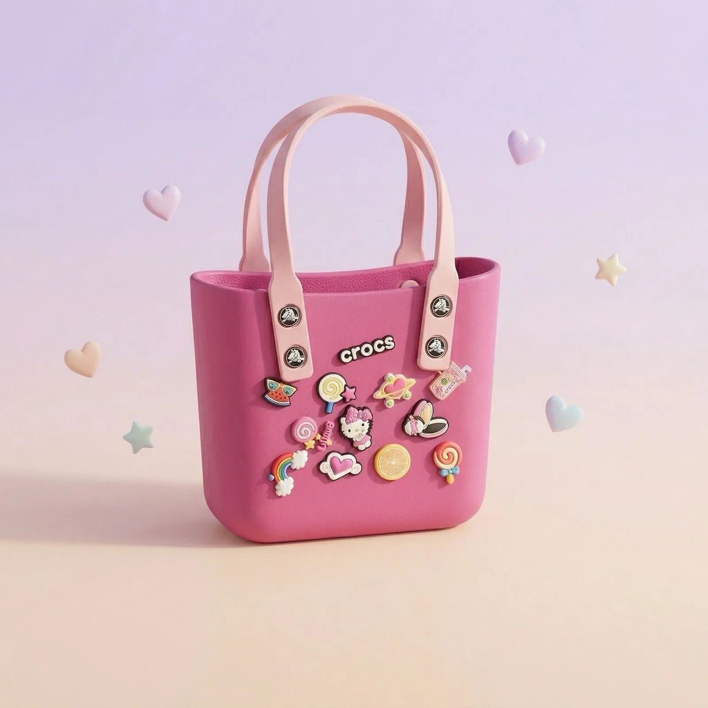 Cute Charm Mini Tote Bag – Waterproof Silicone Kids Carry Bag