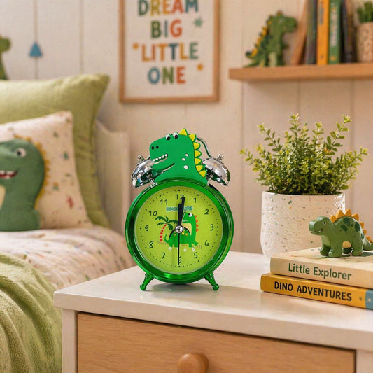Kids Cartoon Alarm Clock with Loud Bell (Dinasaur)