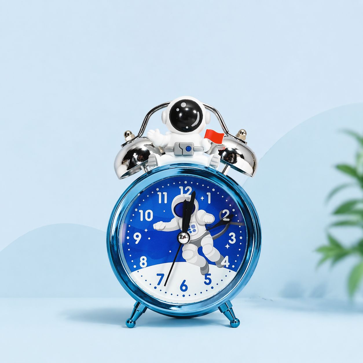 Kids Cartoon Alarm Clock with Loud Bell (Astronaut)
