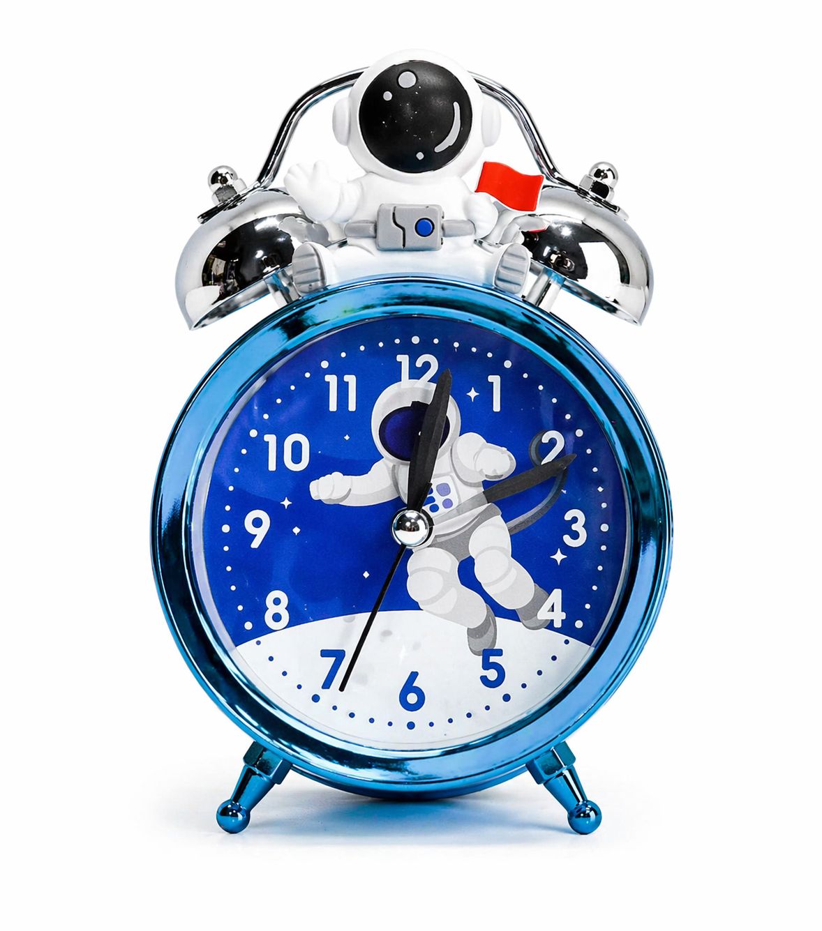 Kids Cartoon Alarm Clock with Loud Bell (Astronaut)