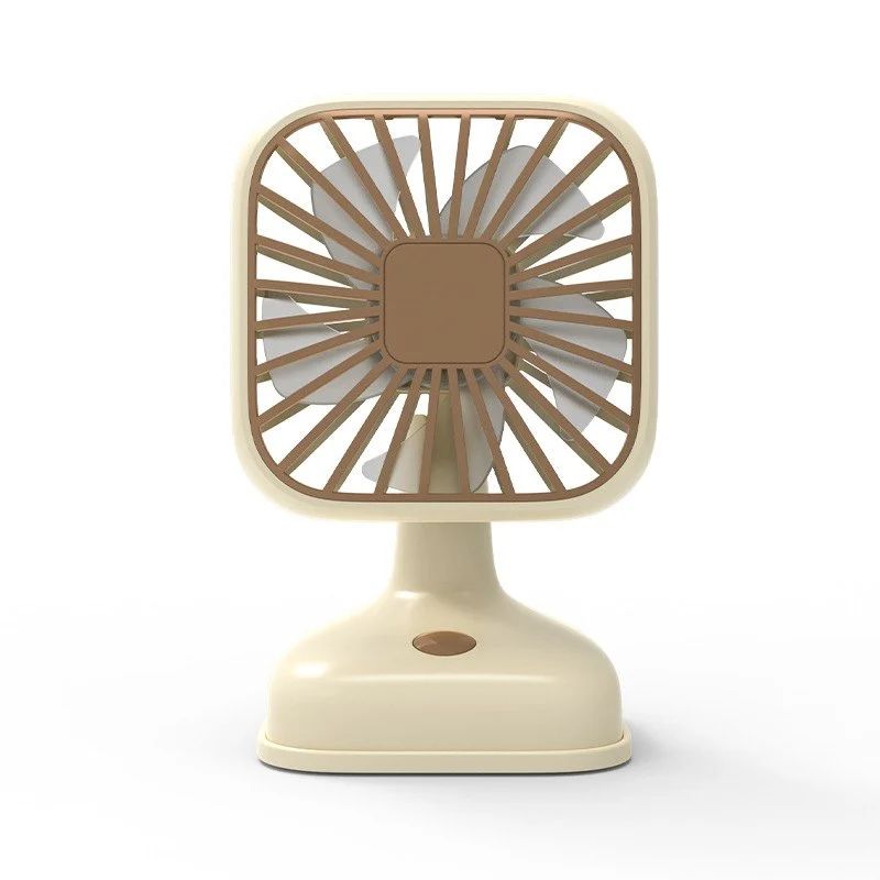 Portable Rechargeable Mini Fan | Retro Desk Fan with Adjustable Angle | Silent USB Table Fan for Home, Office & Travel