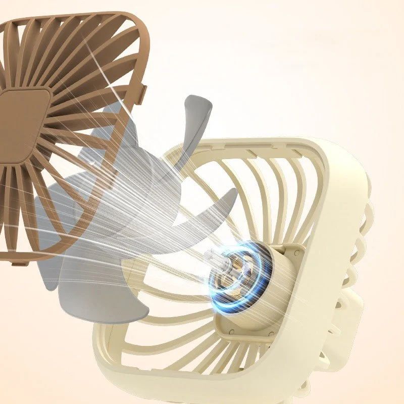 Portable Rechargeable Mini Fan | Retro Desk Fan with Adjustable Angle | Silent USB Table Fan for Home, Office & Travel