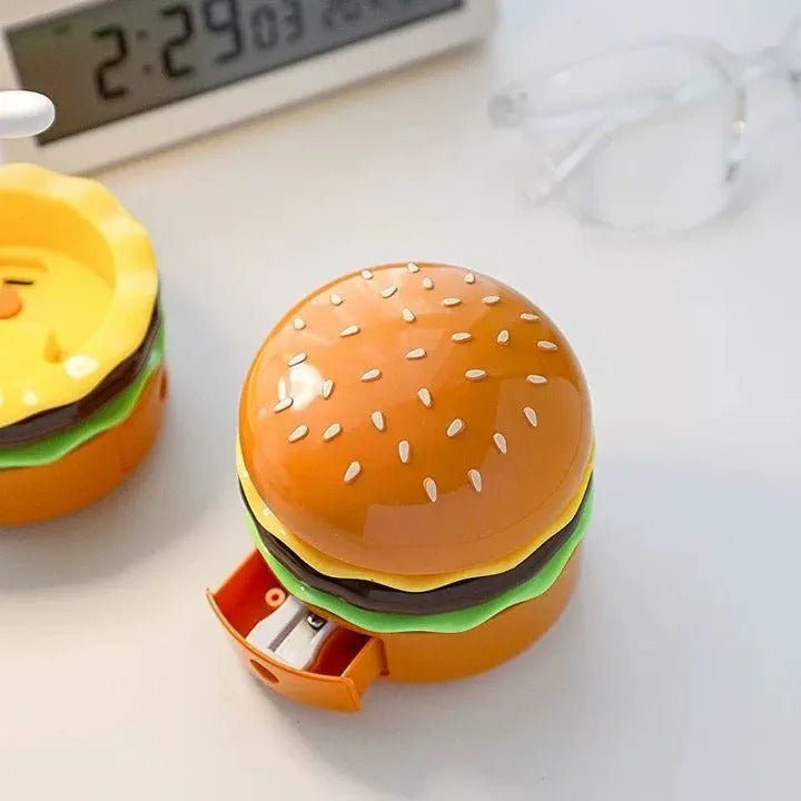 Burger LED Table Lamp | Cute Foldable Night Light for Kids & Study Desk | Rechargeable & Portable