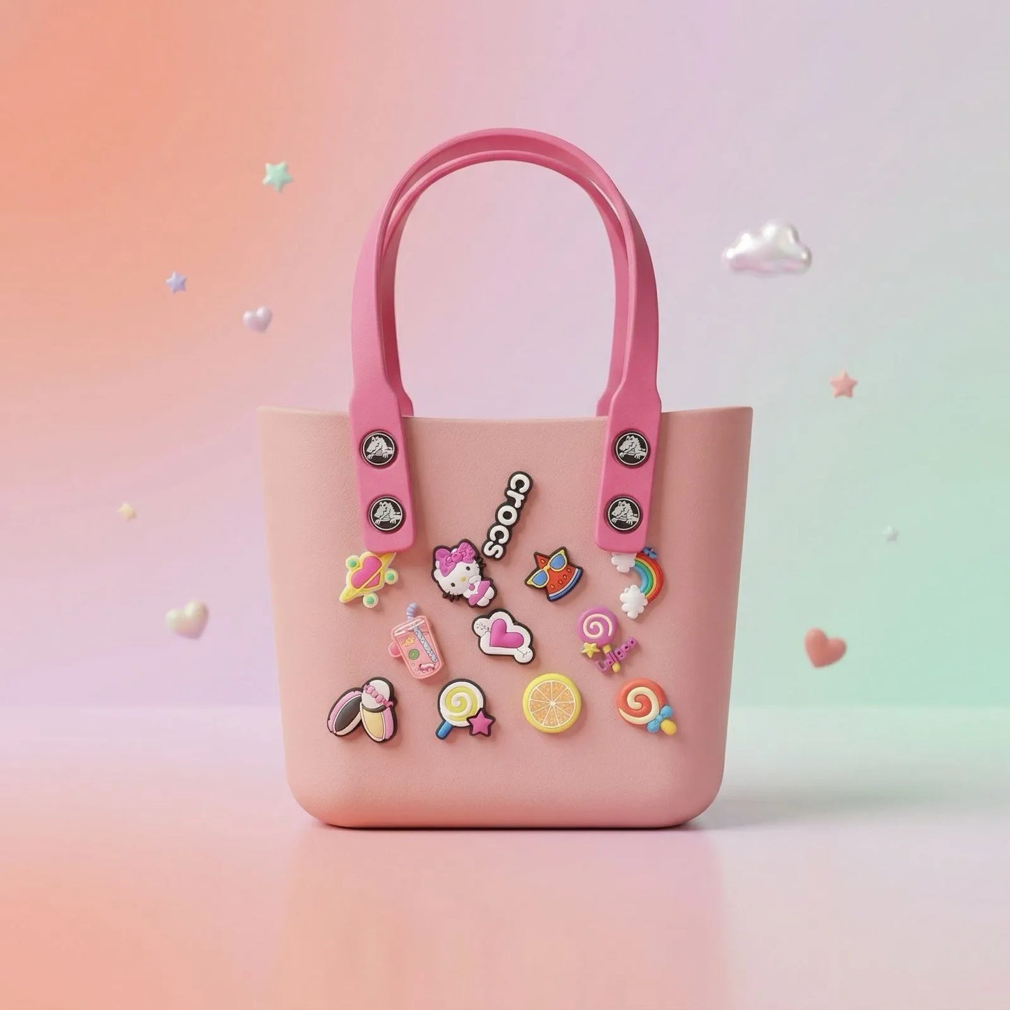 Cute Charm Mini Tote Bag – Waterproof Silicone Kids Carry Bag